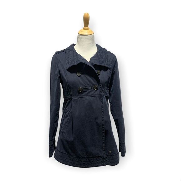 KHUJO | Navy Blue Button Up Jacket - Picture 1 of 6